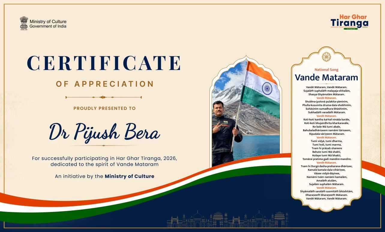 Certificate of Selfie with Tiranga