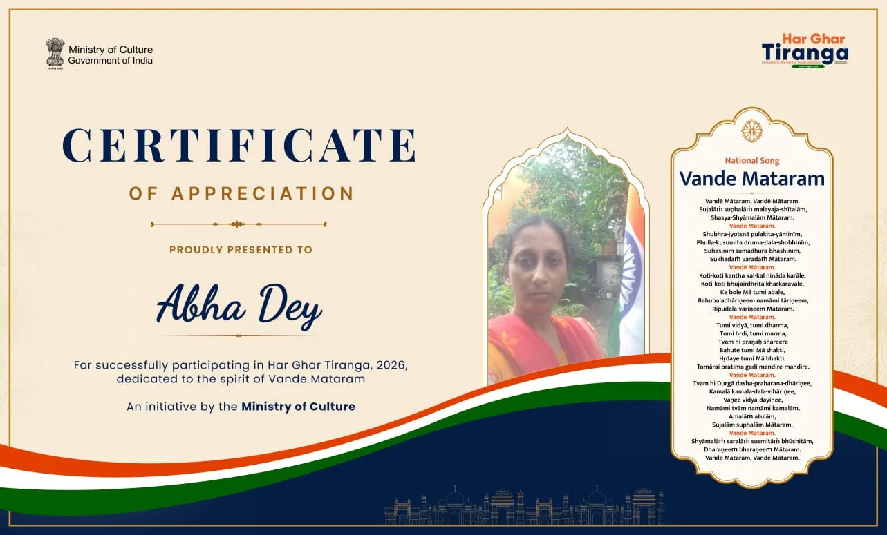 Certificate of Selfie with Tiranga